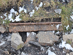 
Milfraen Colliery tramplate found near the engine house, Blaenavon, November 2021